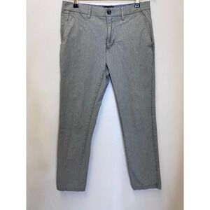 Banana Republic Kentfield Pant Mens 30x30 Gray Cotton Chino Slim Straight Slacks